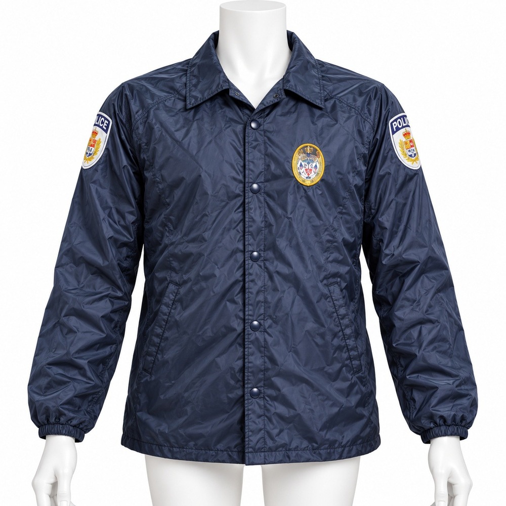 Auburn Sportswear Security Jacket Mens Large Navy Blue Elite Private Security